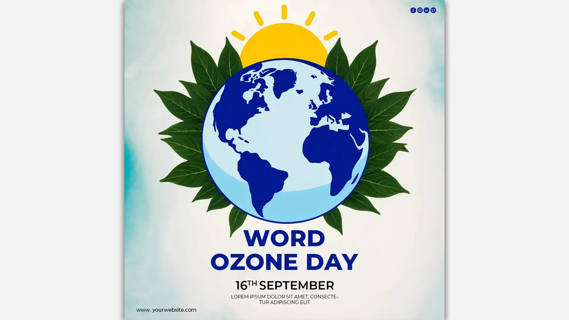 World Ozone Day Environmental Awareness Instagram Post image